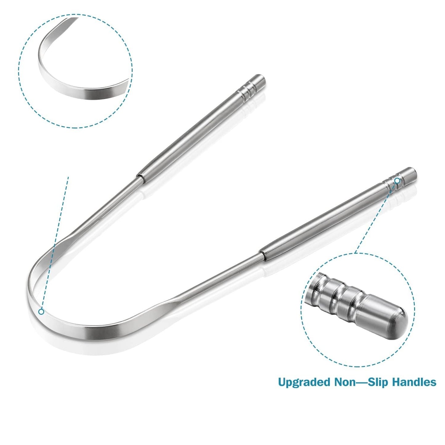 3 PCS Metal Tongue Scraper, Tongue Scrapers for Adults, Stainless Steel Tounge Scrappers, Tounge Scraper, Portable Tongue Scrappers