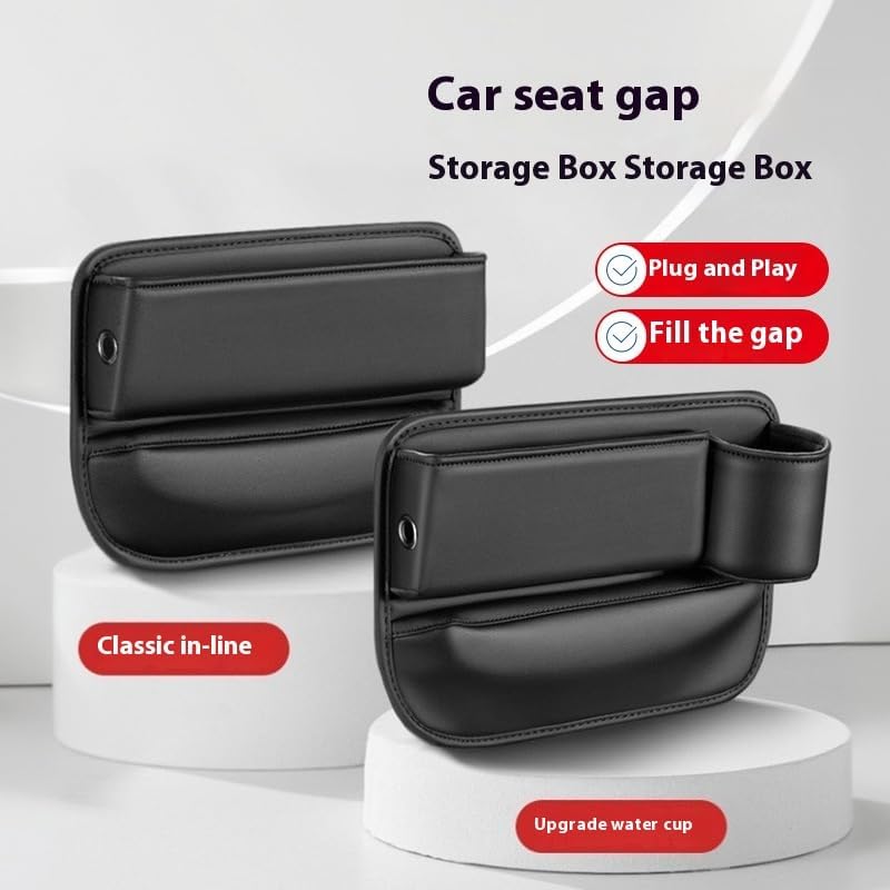 2 Packs Luxury Car Seat Back Interior Organizer Bag Gap Storage Box with Holder Accessory Car Seat Accessories