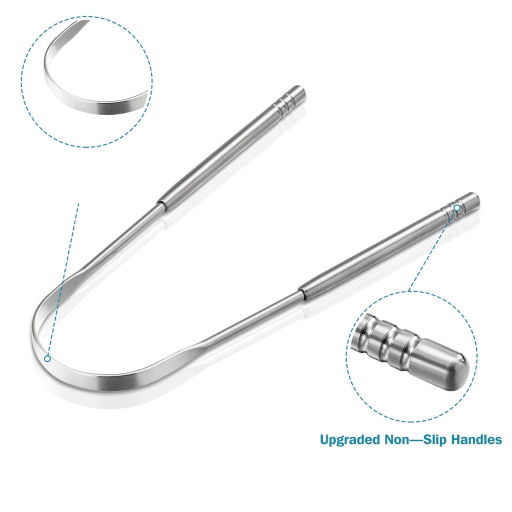 3 PCS Metal Tongue Scraper, Tongue Scrapers for Adults, Stainless Steel Tounge Scrappers, Tounge Scraper, Portable Tongue Scrappers