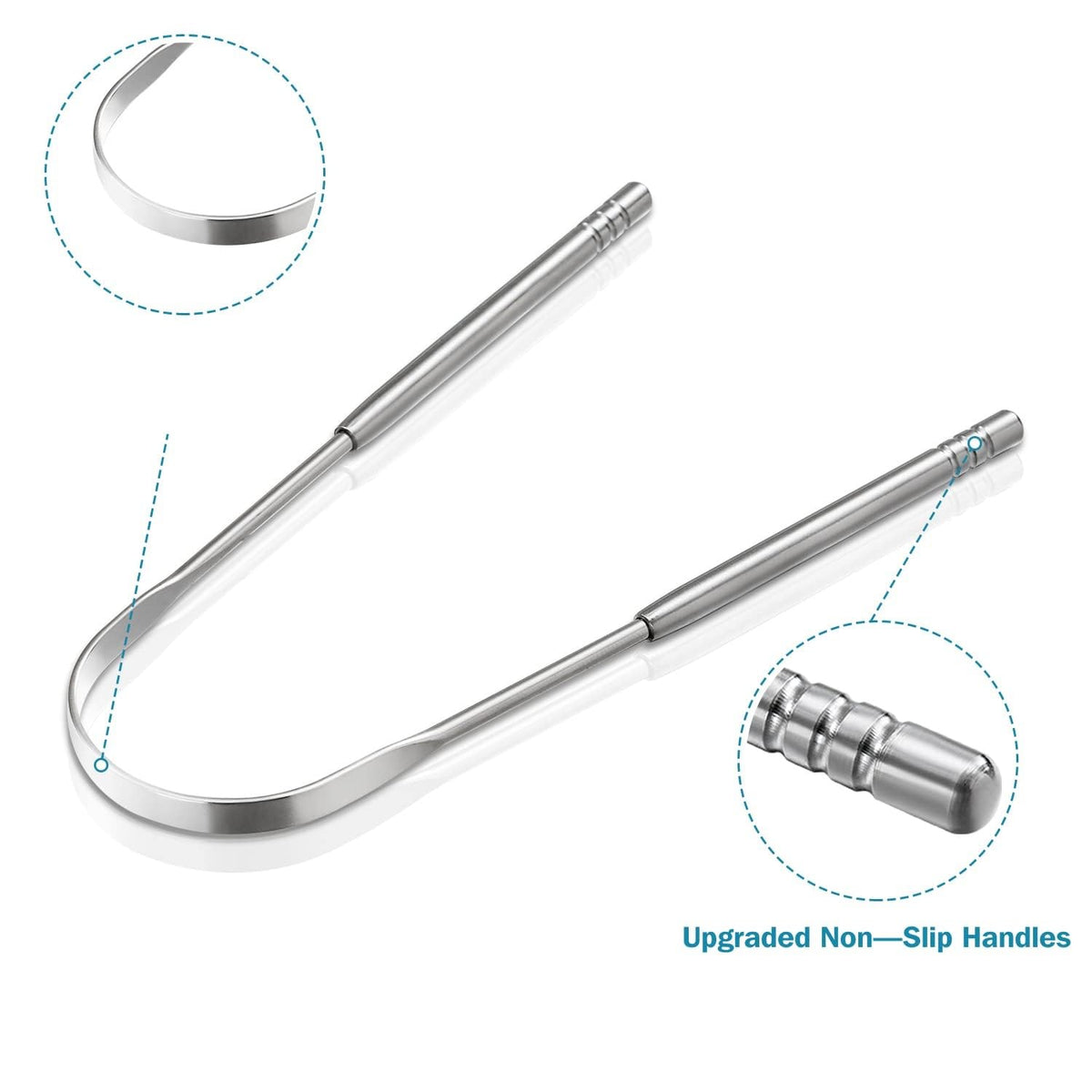 3 PCS Metal Tongue Scraper, Tongue Scrapers for Adults, Stainless Steel Tounge Scrappers, Tounge Scraper, Portable Tongue Scrappers