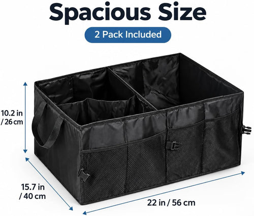 Adjustable Collapsible Trunk Organizers – 2 Pack