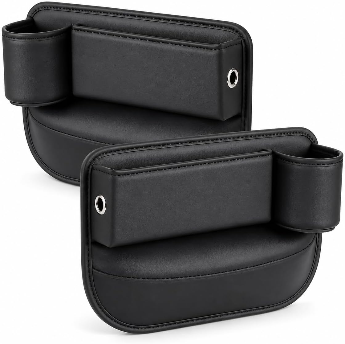 2 Pack Car Seat Gap Organizer Bags, Black