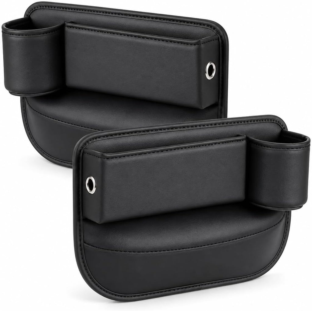 2 Pack Car Seat Gap Organizer Bags, Black
