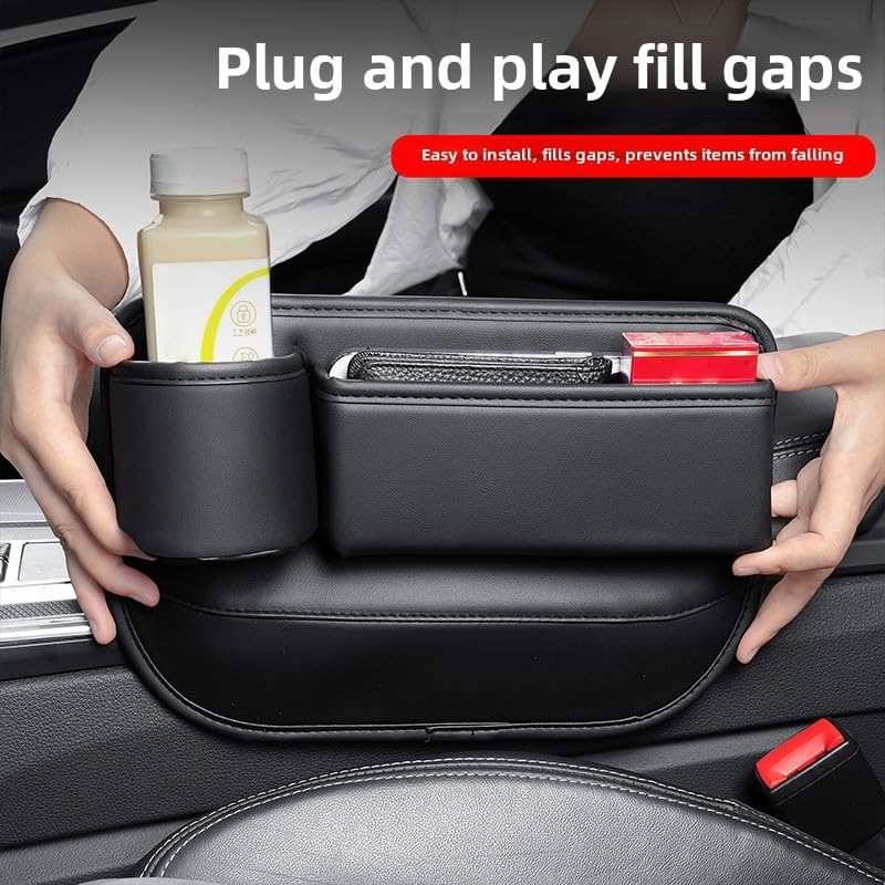 2 Packs Luxury Car Seat Back Interior Organizer Bag Gap Storage Box with Holder Accessory Car Seat Accessories