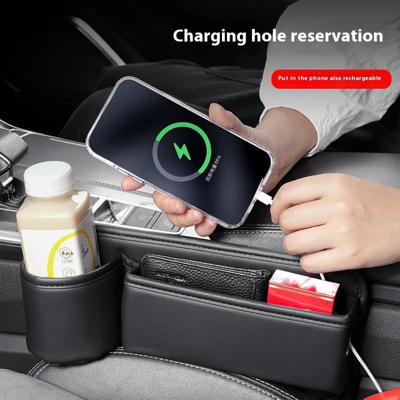2 Packs Luxury Car Seat Back Interior Organizer Bag Gap Storage Box with Holder Accessory Car Seat Accessories