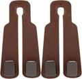 2 Pack Car Headrest Hooks Hanger for Bags Seat Back Organizer Holder Clips Auto Fastener Oliver Fitment Unfinished No Material, Brown