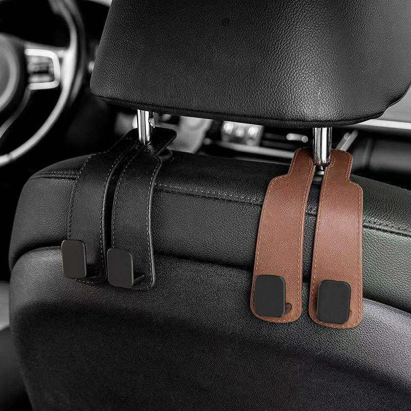2 Pack Car Headrest Hooks Hanger for Bags Seat Back Organizer Holder Clips Auto Fastener OLIVER Fitment Unfinished No Material