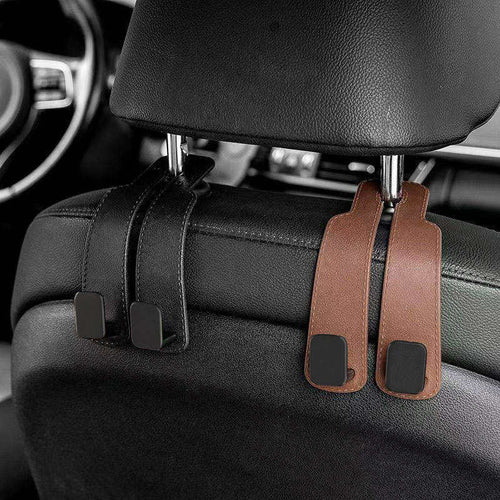 2 Pack Car Headrest Hooks Hanger for Bags Seat Back Organizer Holder Clips Auto Fastener OLIVER Fitment Unfinished No Material