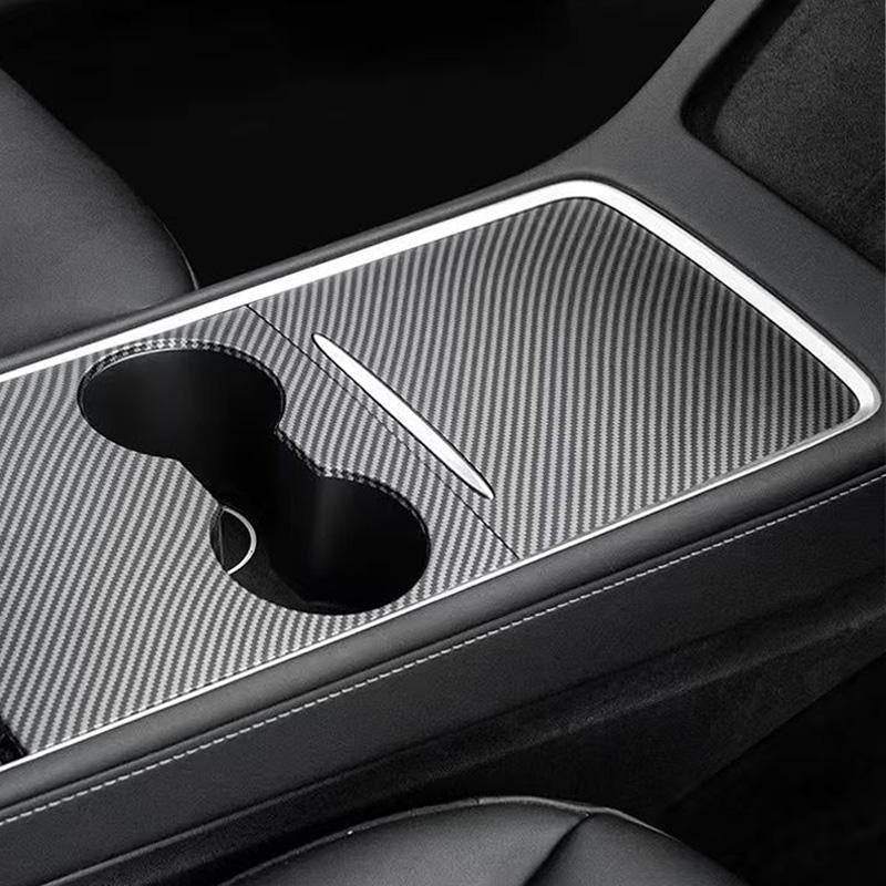ABS Carbon Fiber Style Center Console Armrest Box Cover, Pack of 1