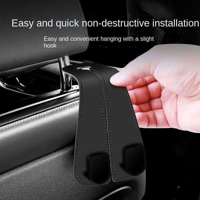 2 Pack Car Headrest Hooks Hanger for Bags Seat Back Organizer Holder Clips Auto Fastener OLIVER Fitment Unfinished No Material