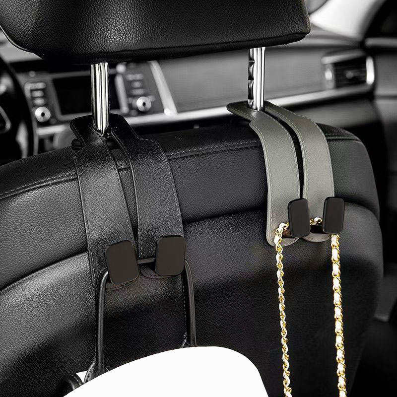 2 Pack Car Headrest Hooks Hanger for Bags Seat Back Organizer Holder Clips Auto Fastener OLIVER Fitment Unfinished No Material