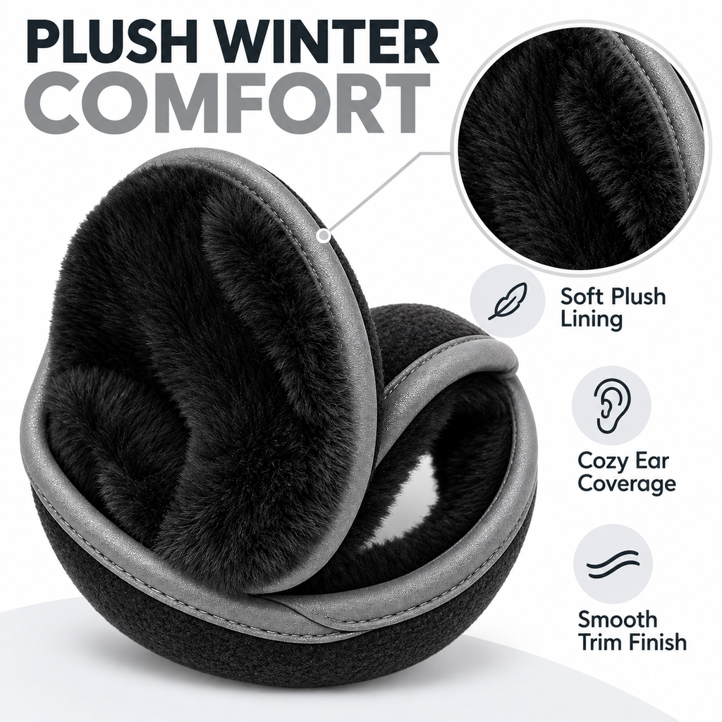 Adjustable Winter Earmuffs – Grey