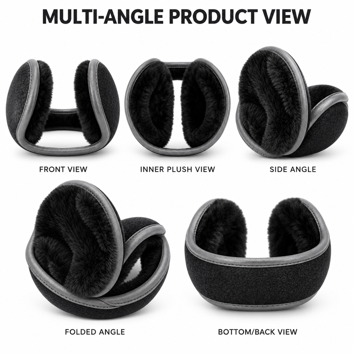 Adjustable Winter Earmuffs – Grey