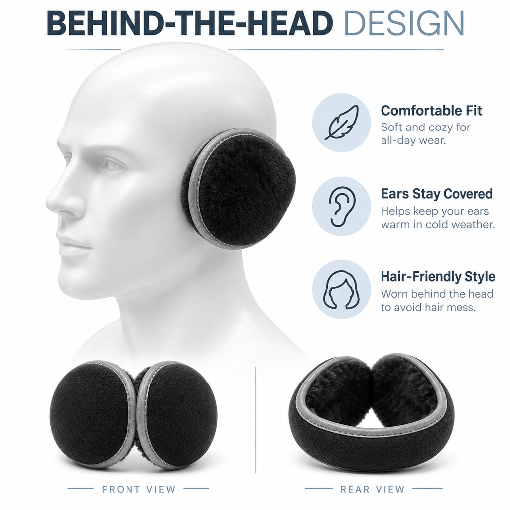 Adjustable Winter Earmuffs – Grey