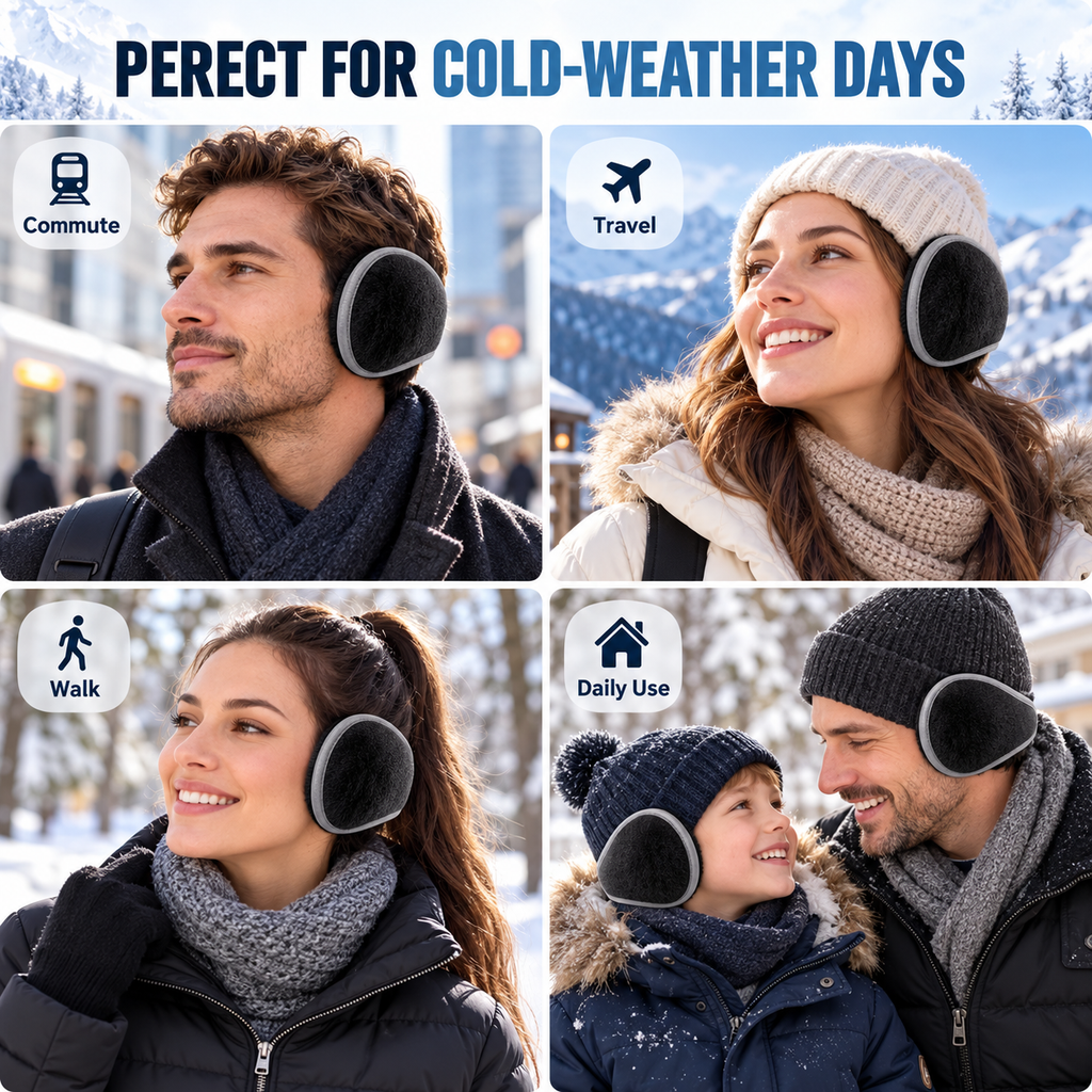 Adjustable Winter Earmuffs – Grey
