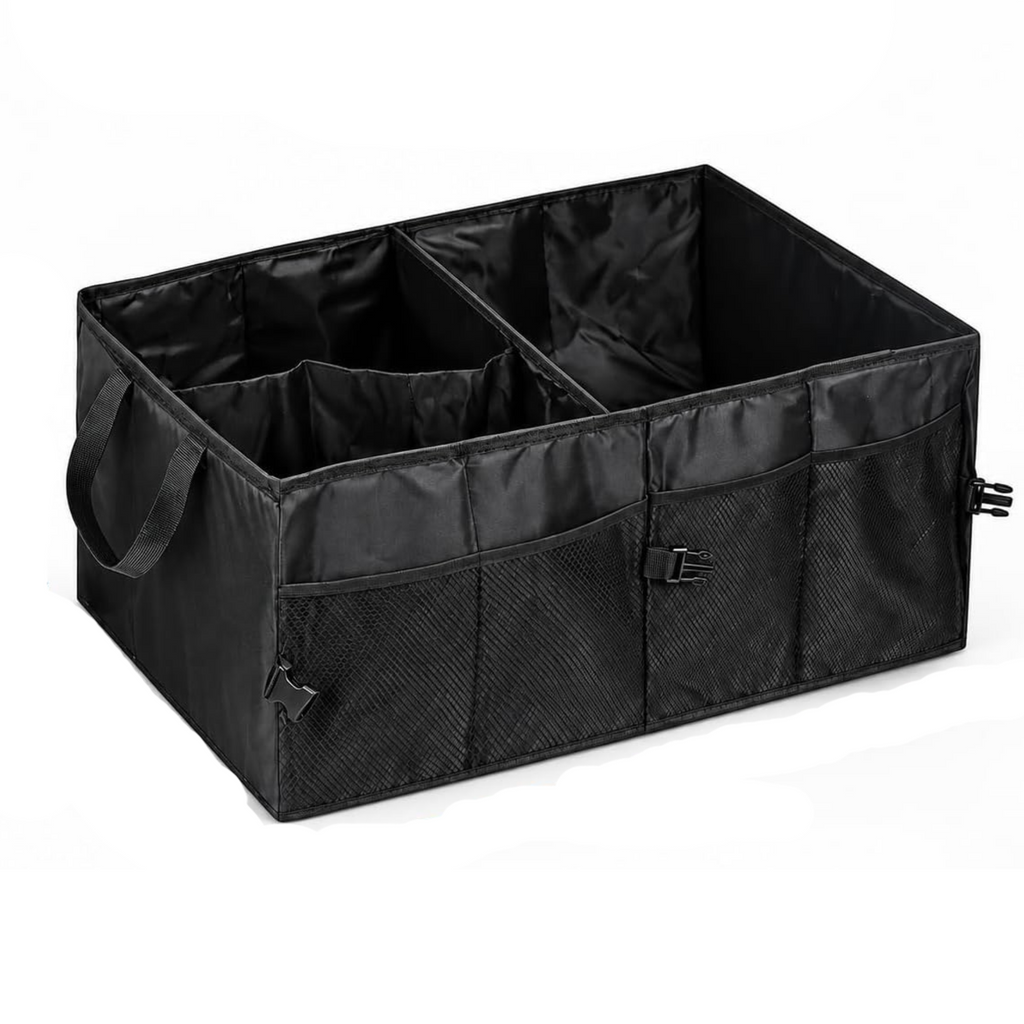 Single Collapsible Car Trunk Organizer with Adjustable Compartments