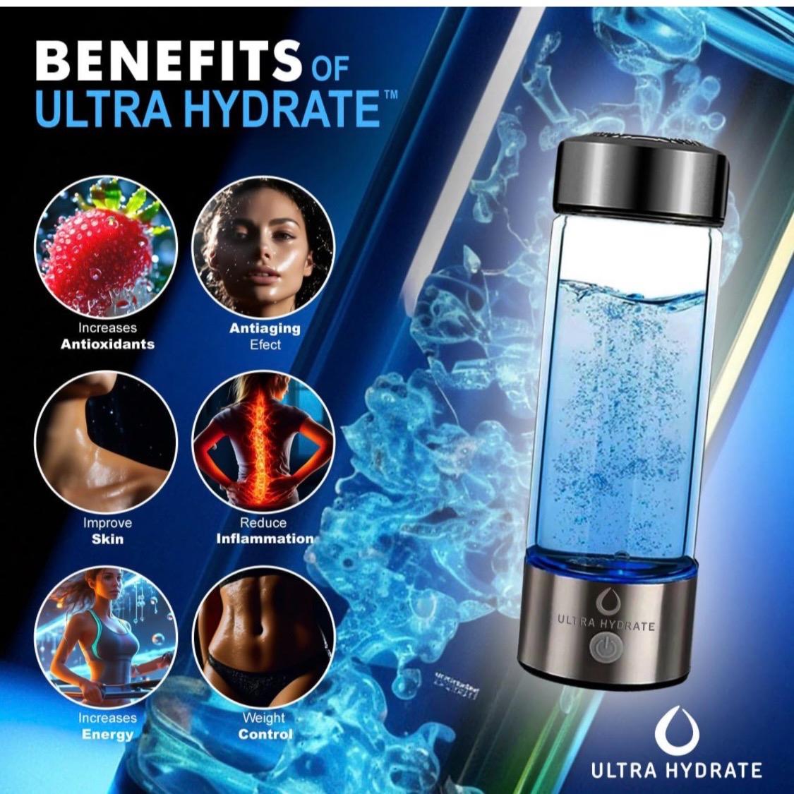 Hydrogen Water Bottle, Ionizer Machine, with SPE/PEM Technology, for Home Office Travel Fitness Drinking Tumbler hydrogen water Drinkware Mug