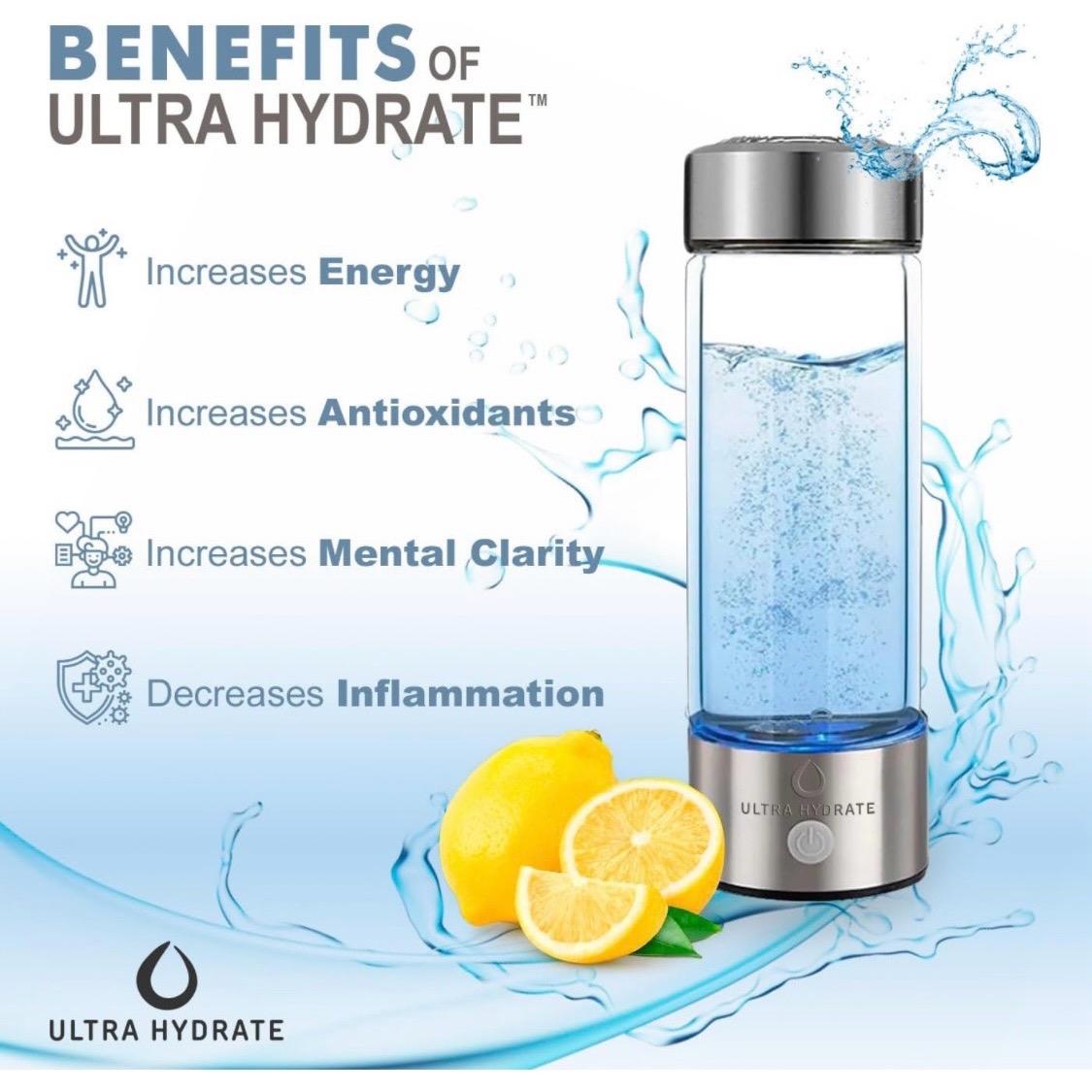 Hydrogen Water Bottle, Ionizer Machine, with SPE/PEM Technology, for Home Office Travel Fitness Drinking Tumbler hydrogen water Drinkware Mug