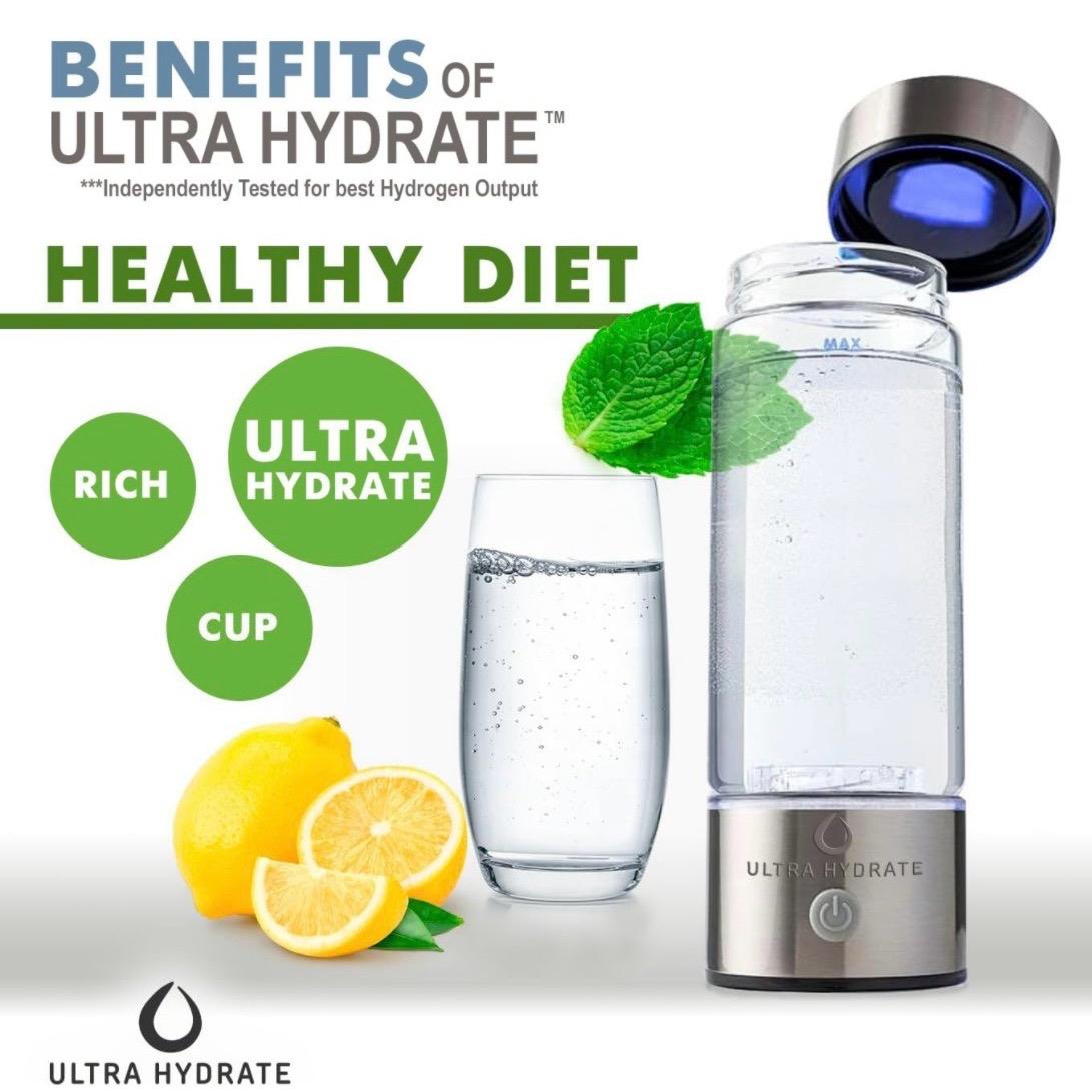 Hydrogen Water Bottle, Ionizer Machine, with SPE/PEM Technology, for Home Office Travel Fitness Drinking Tumbler hydrogen water Drinkware Mug